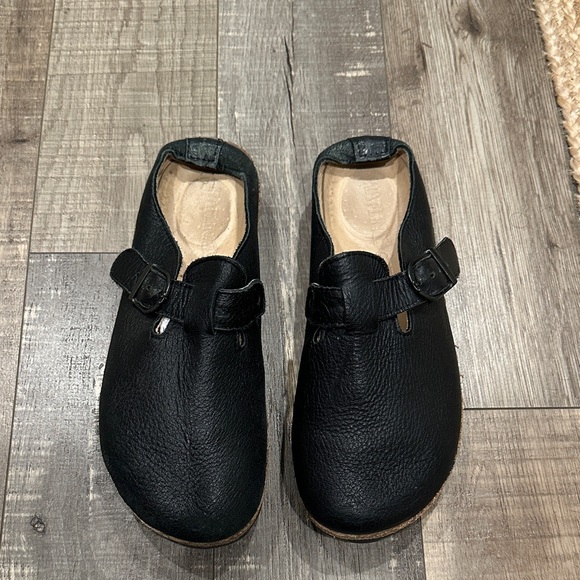 Haflinger black leather slip on shoes size 41 - Picture 1 of 5